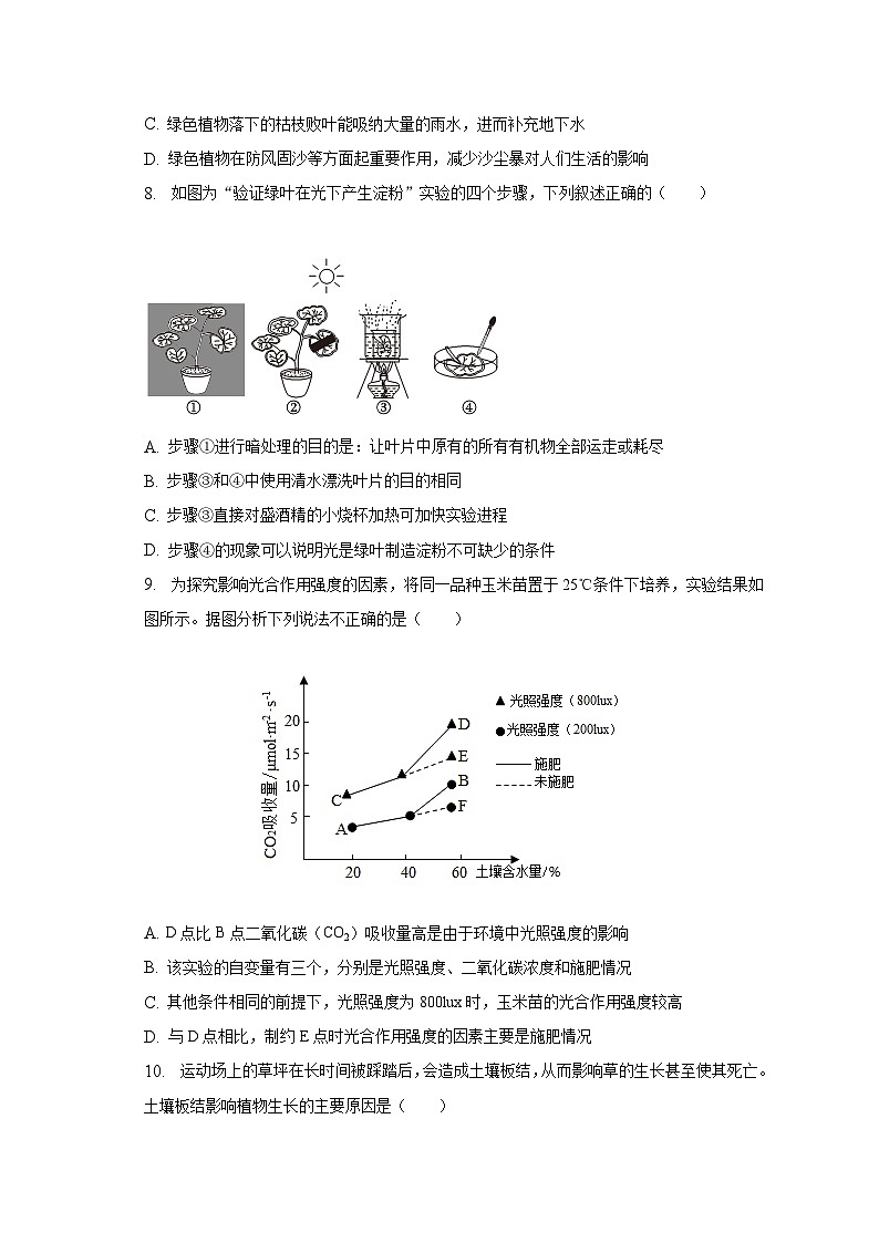 2023年山东省聊城市阳谷县中考生物二模试卷（含解析）03