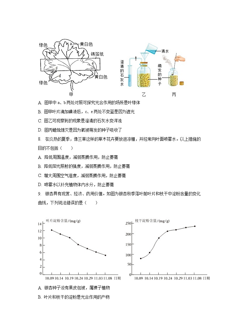 2023年山东省临沂市郯城县中考生物二模试卷（含解析）03