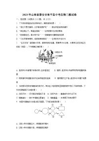 2023年山东省泰安市东平县中考生物二模试卷（含解析）