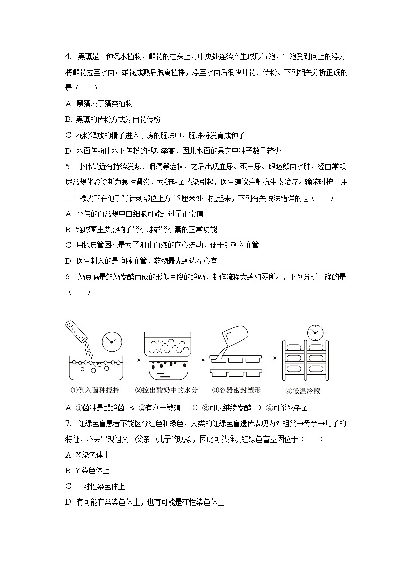 2023年内蒙古包头市青山区中考生物模拟试卷（5月份）（含解析）第2页