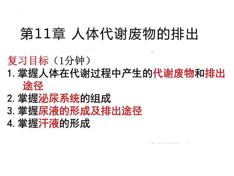 第11章 人体代谢废物的排出-【期末通关】2022-2023学年七年级下学期生物考点精讲与要点归纳（北师大版）课件PPT第1页