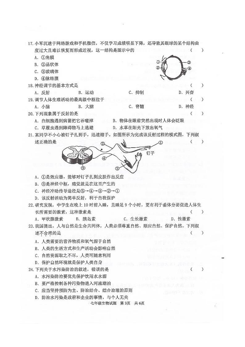 七年级生物期末试卷_看图王第2页
