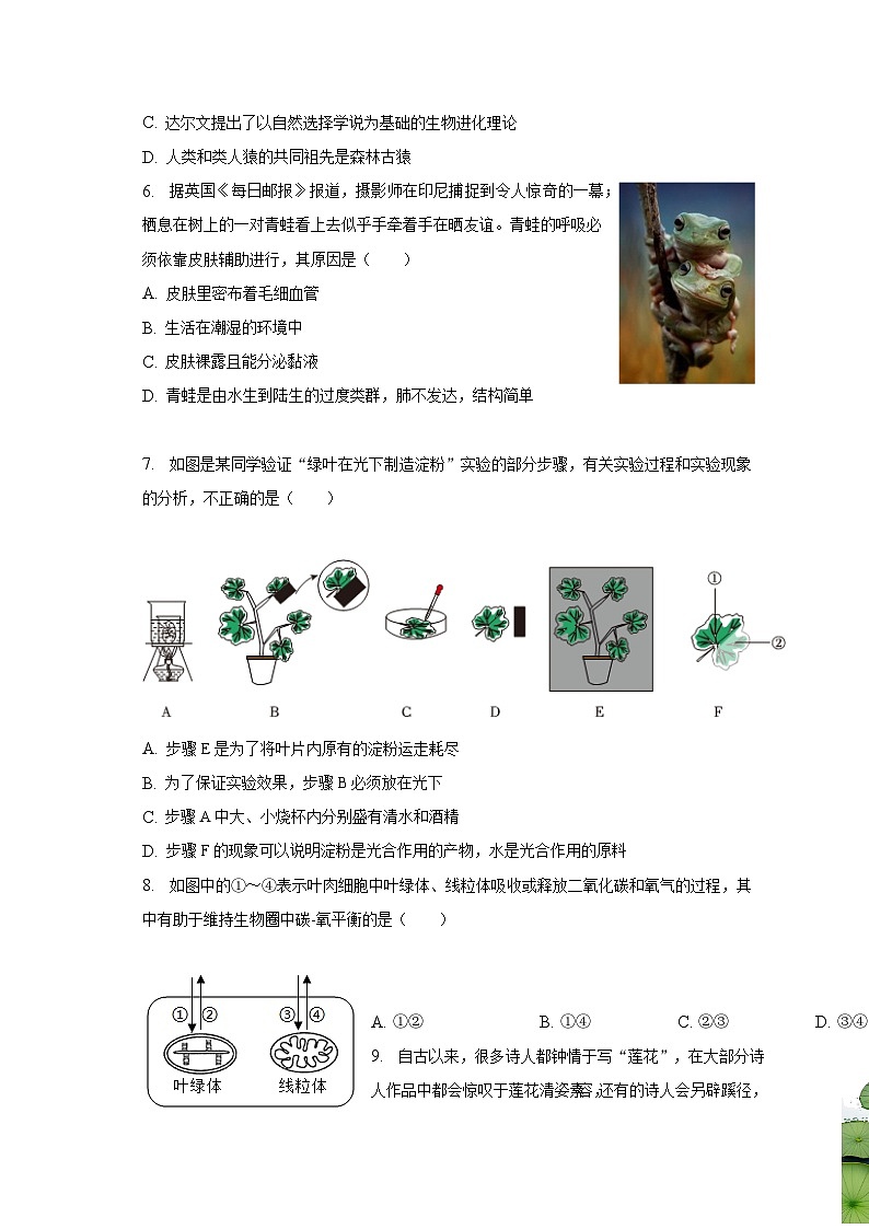 2023年山东省德州市宁津县中考生物二模试卷（含解析）02