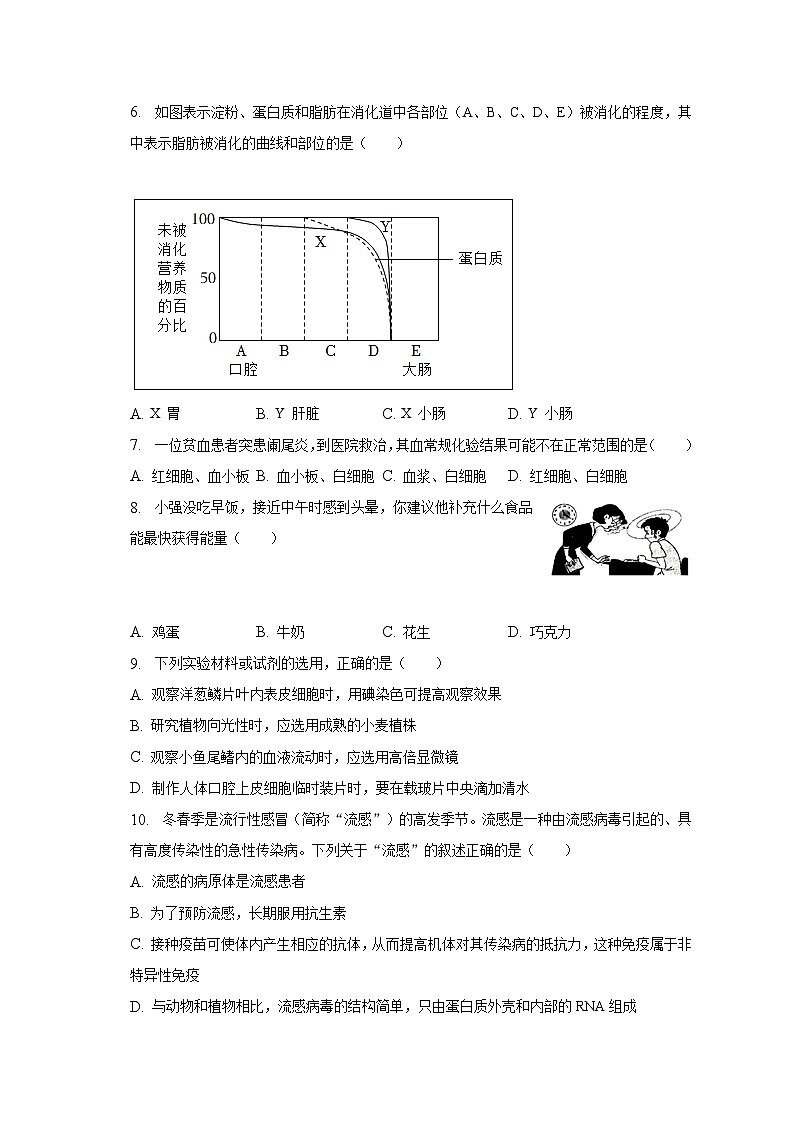 2023年天津市河东区中考生物模拟试卷（含解析）第2页