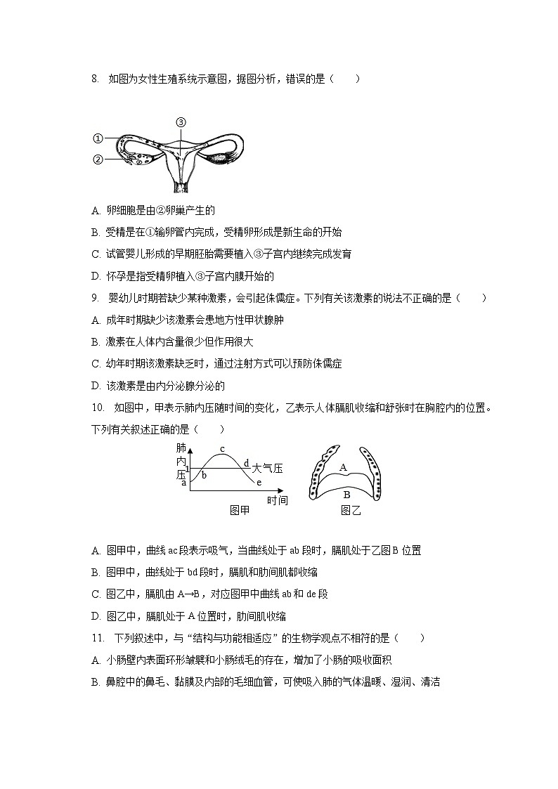 2023年山东省临沂市兰山区中考生物二模试卷（含解析）03