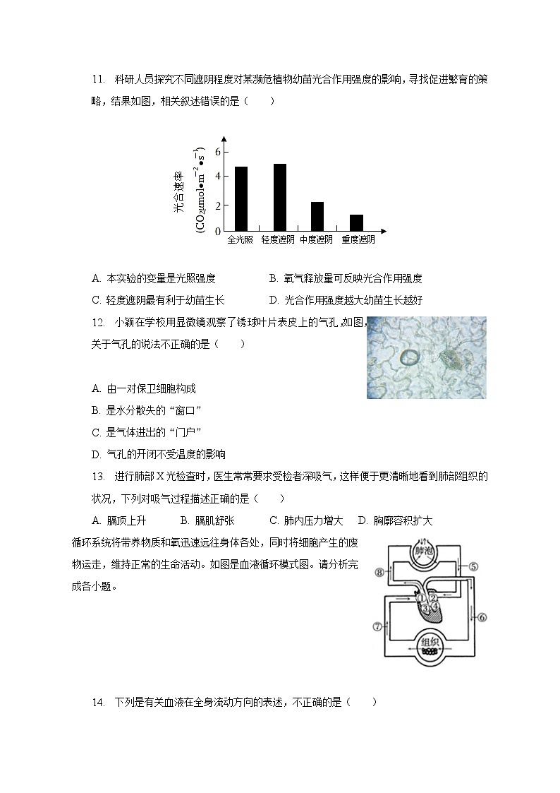 2023年广东省中考生物三模试卷（含解析）第3页