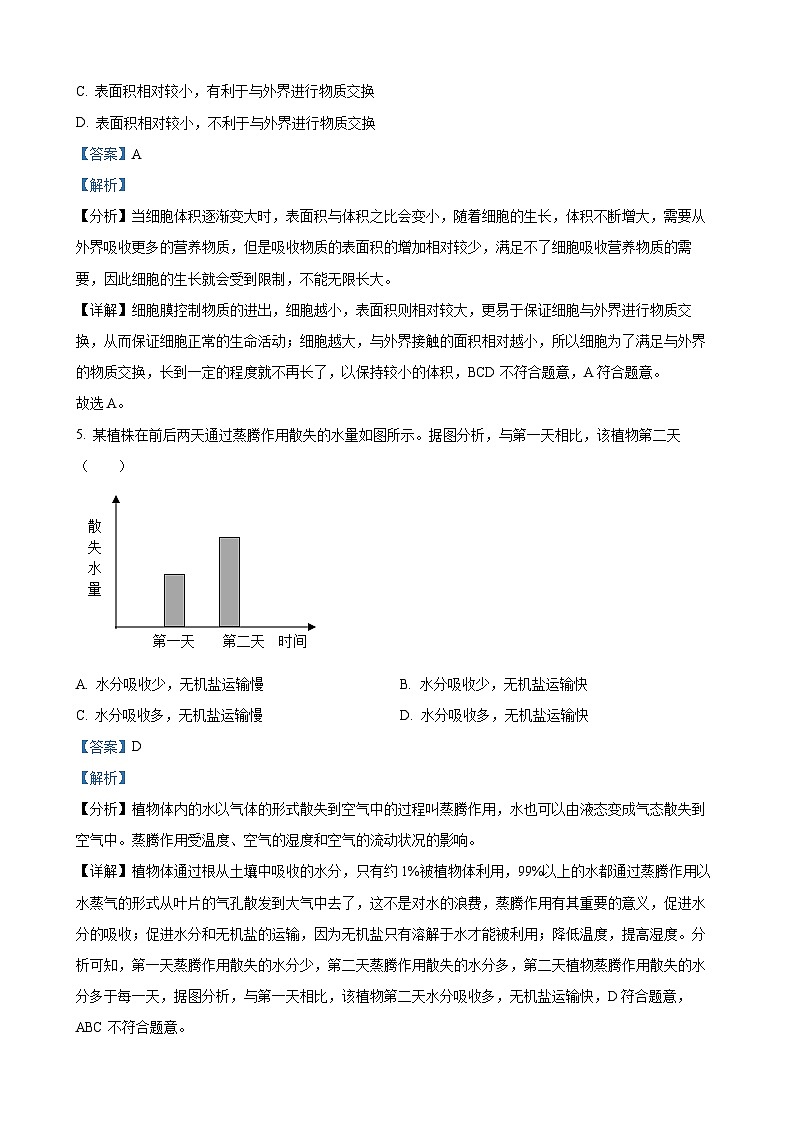 2023年四川省成都市中考生物试卷（解析版）03