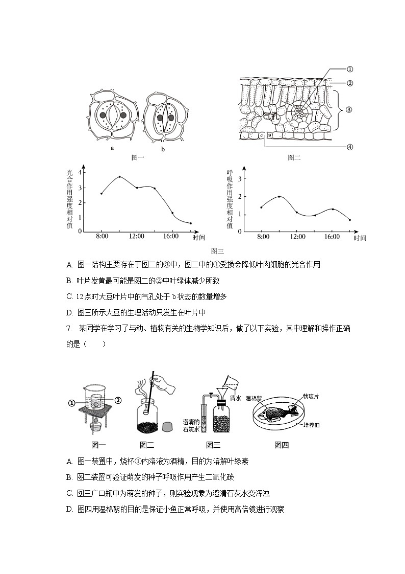 2023年山东省泰安市中考生物模拟试卷03