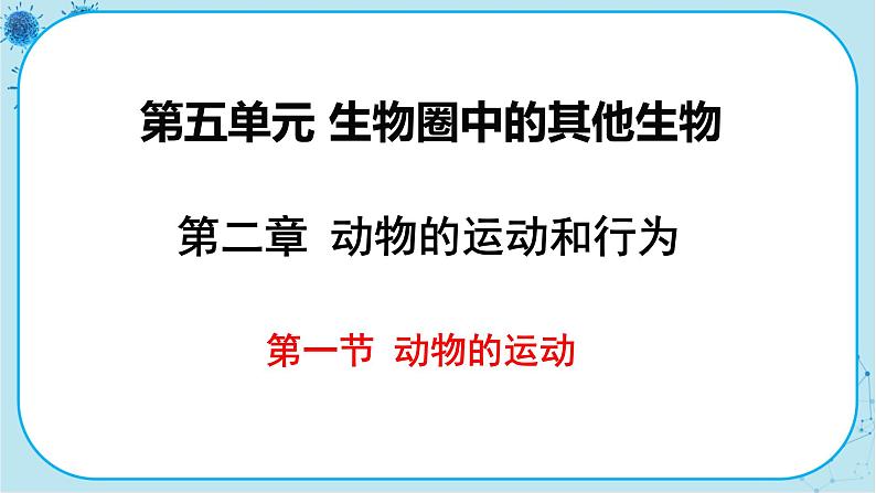 人教版生物八上 第5单元2.1  动物的运动（课件PPT）第1页