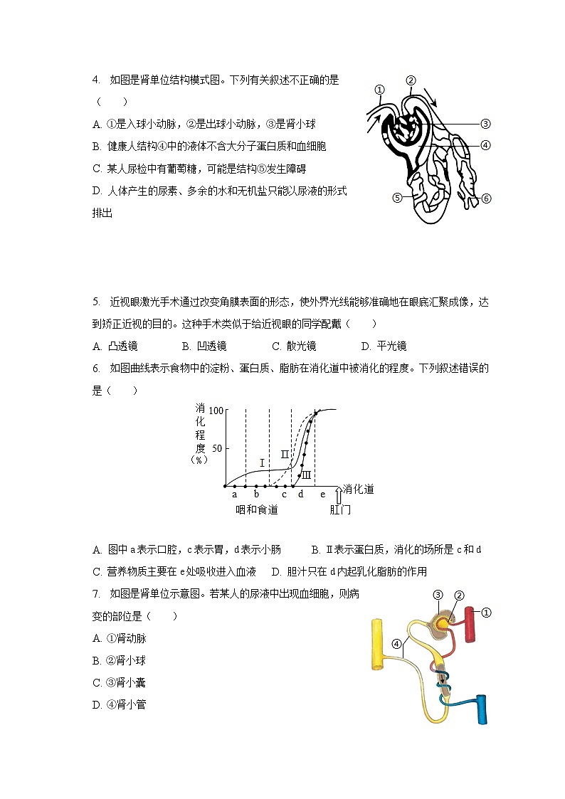 2022-2023学年河北省衡水市景县七年级（下）期末生物试卷（含解析）02