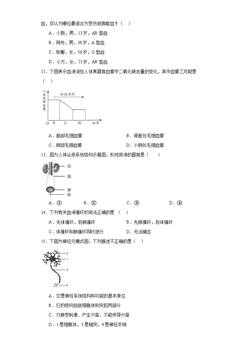 陕西省西安市高新第一中学2022-2023学年七年级下学期期末生物试题（含答案）第3页