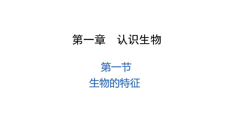 1.1.1生物的特征优化 课件-2023-2024学年人教版生物七年级上册02