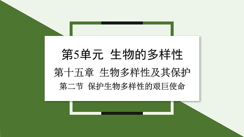 苏教版生物八上5.15.2 保护生物多样性的艰巨使命（课件PPT)01