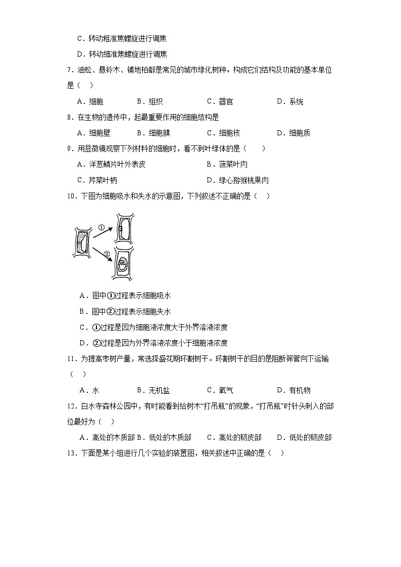北京市燕山区2022-2023学年七年级下学期期末生物试题（含答案）第2页