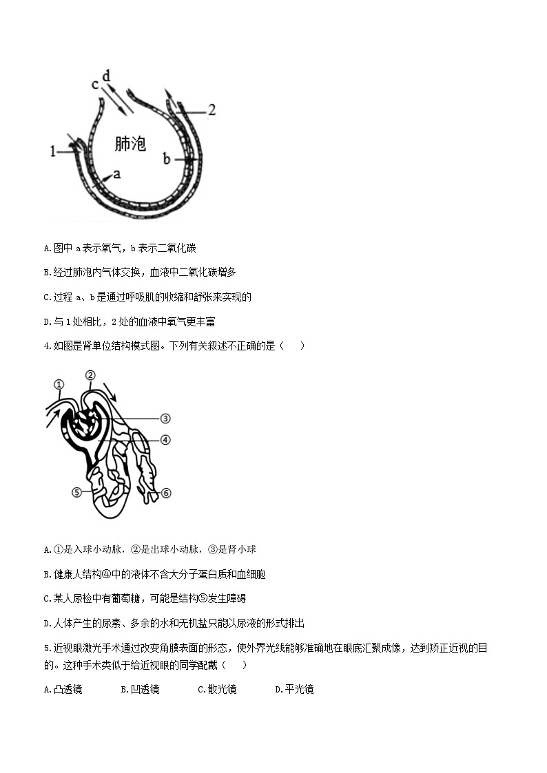 河北省衡水市景县2022-2023学年七年级下学期期末生物试题（含答案）第2页