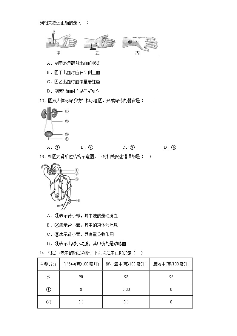 吉林省长春市宽城区2022-2023学年七年级下学期期末生物试题（含答案）03