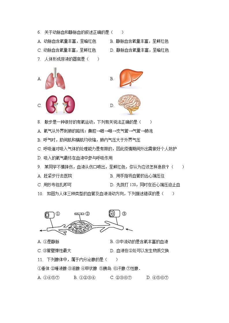 2022-2023学年山东省济南市济阳区七年级（下）期末生物试卷（含解析）02