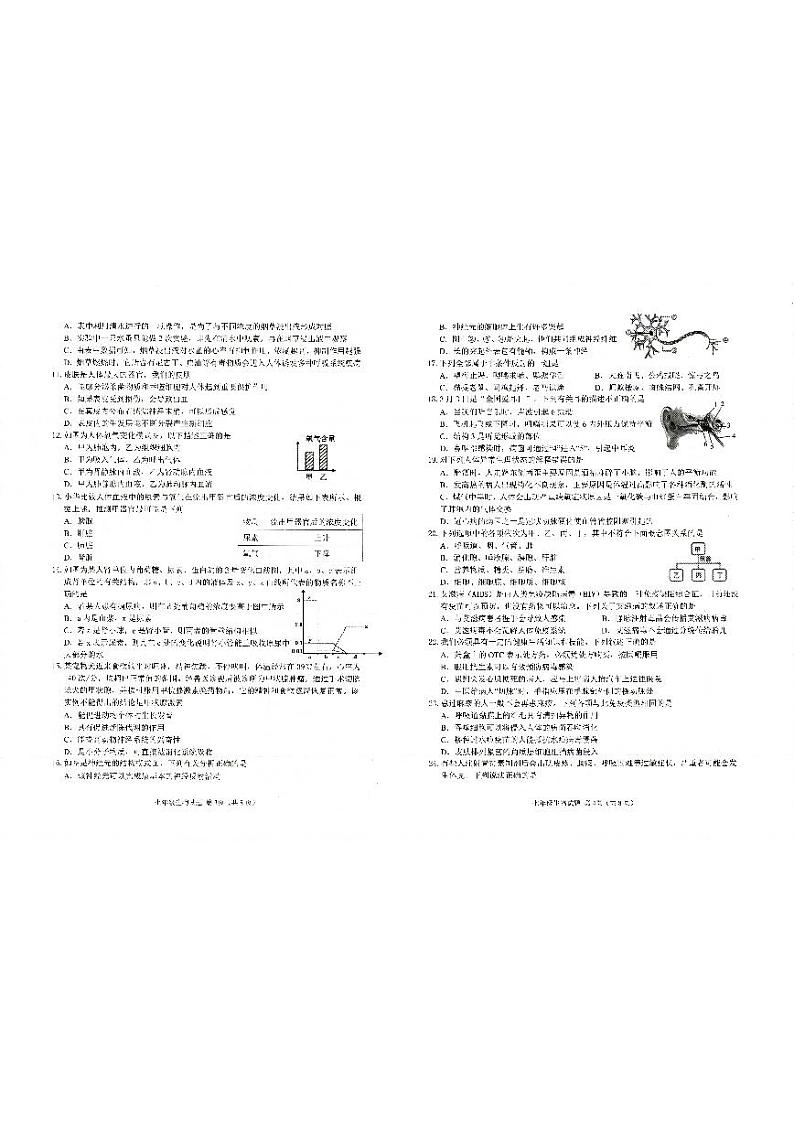 山东省滨州邹平市2022-2023学年七年级下学期期末考试生物试题第2页