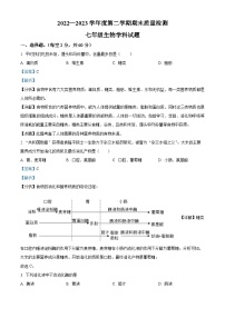 精品解析：河北省秦皇岛市抚宁区2022-2023学年七年级下学期期末生物试题（解析版）