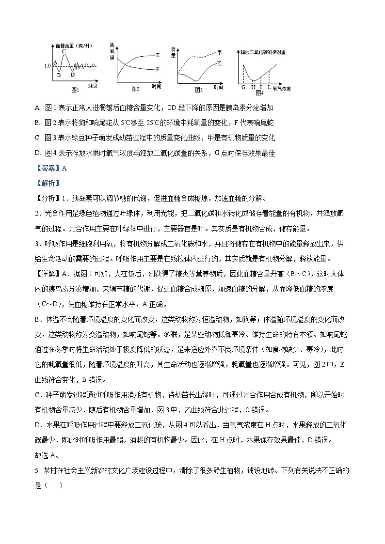 精品解析：山东省烟台市招远市（五四制）2022-2023学年七年级下学期期末生物试题（解析版）03
