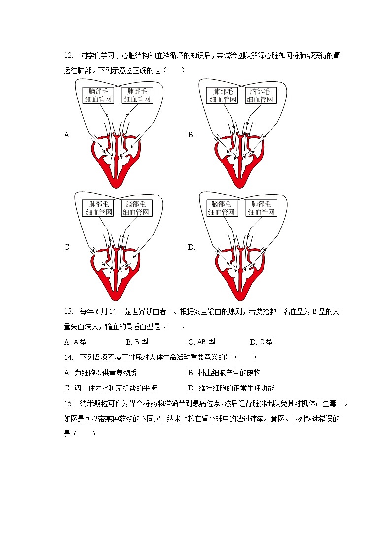 2022-2023学年北京市海淀区七年级（下）期末生物试卷（含解析）03