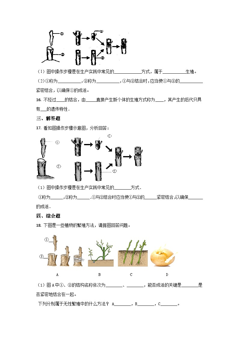 人教版生物八年级下册：第七单元第三章生命起源和生物进化单元试卷（含解析）03