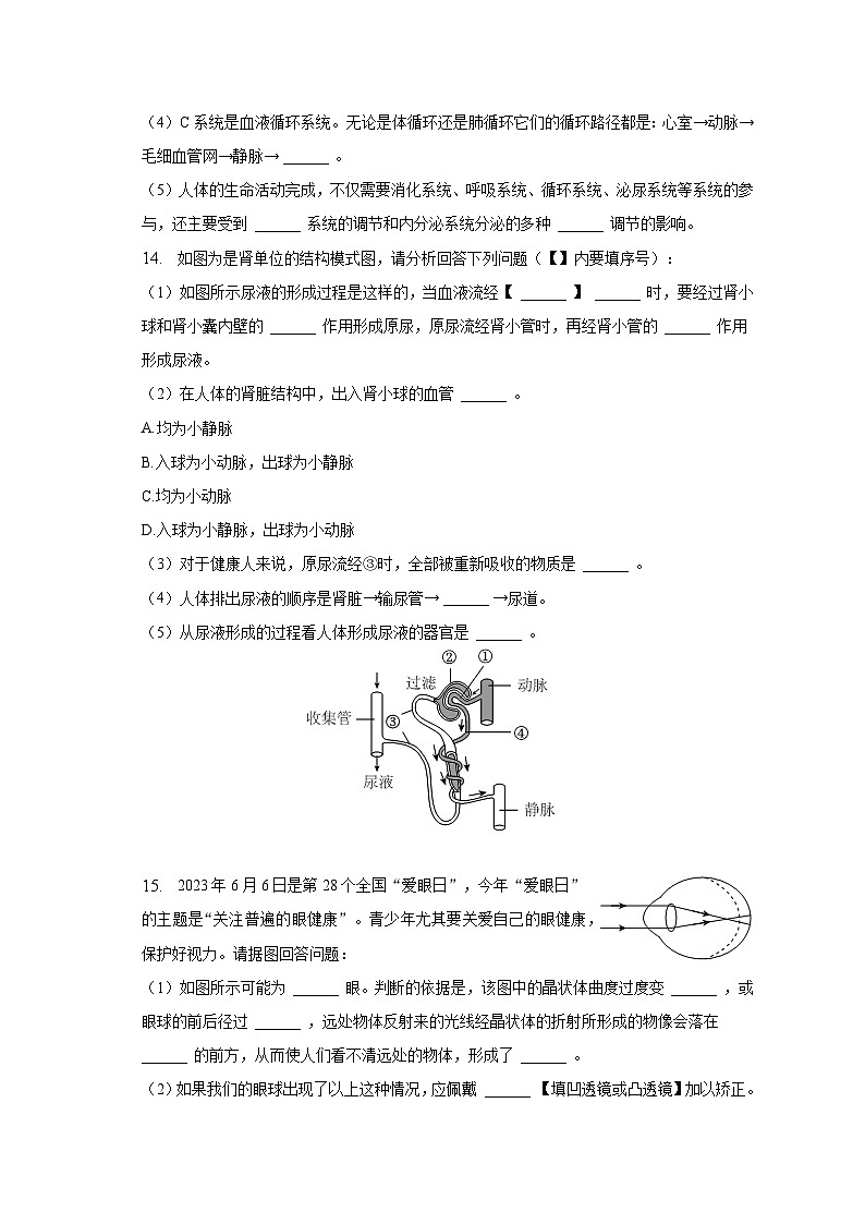 2022-2023学年辽宁省大连市庄河市七年级（下）期末生物试卷（含解析）03