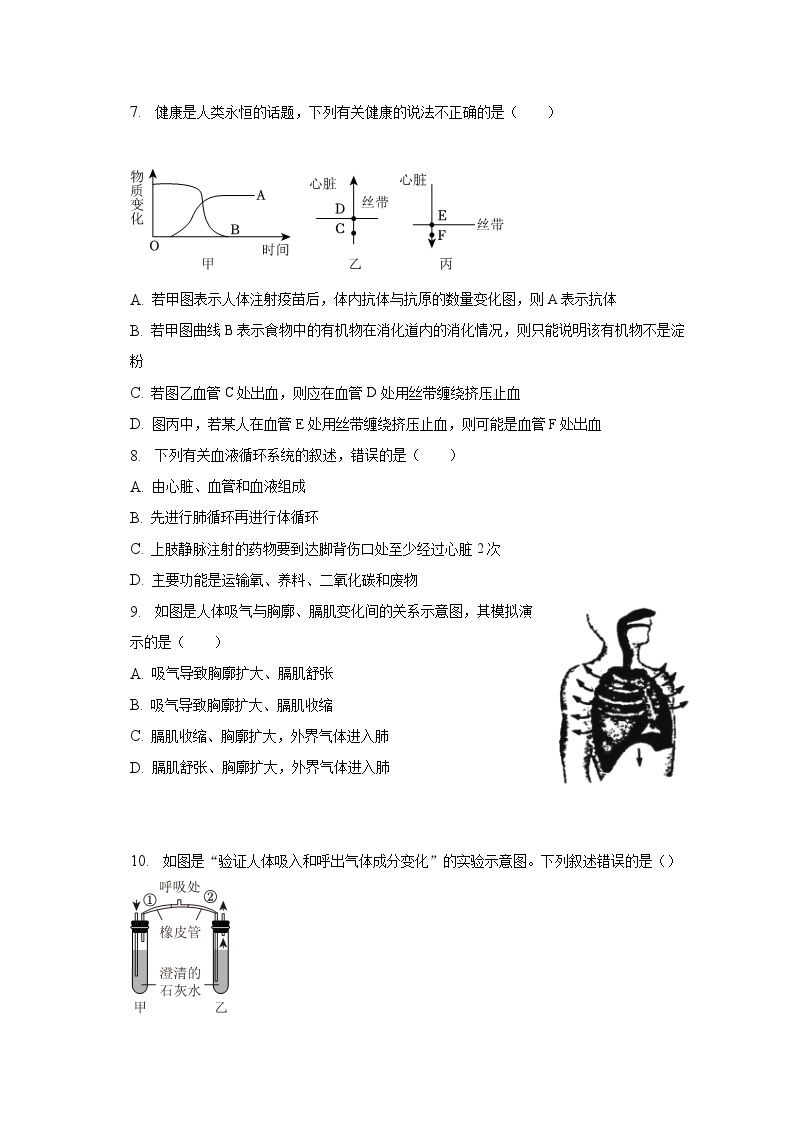 2022-2023学年河北省石家庄市高邑县七年级（下）期末生物试卷（含解析）02