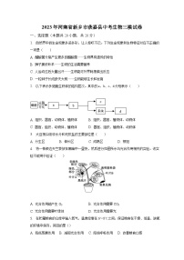 2023年河南省新乡市获嘉县中考生物三模试卷（含解析）