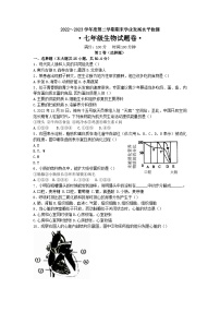 安徽省芜湖市无为市2022-2023学年七年级下学期6月期末生物试题（含答案）