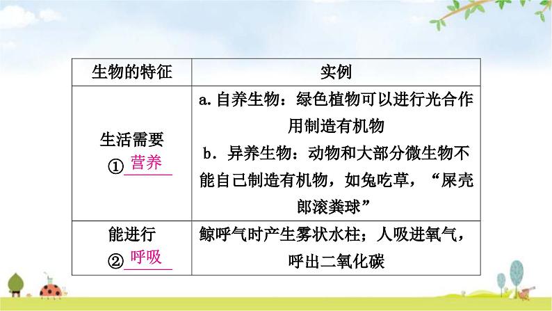 人教版中考生物复习主题一生物与环境第一节生物的生存依赖一定的环境教学课件04