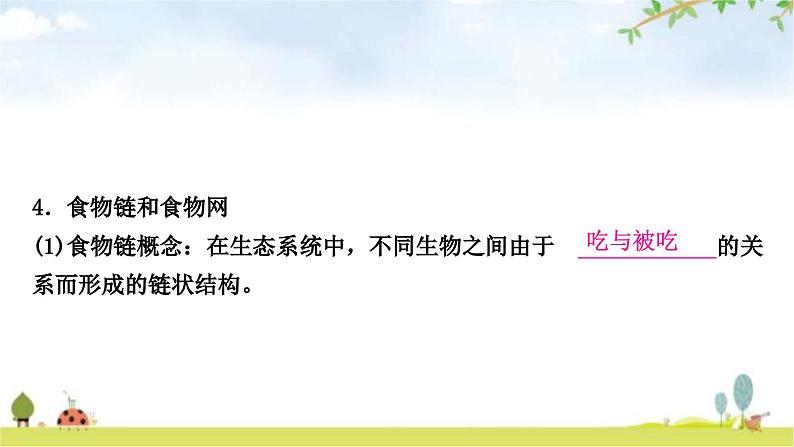 人教版中考生物复习主题一生物与环境第二节生物与环境组成生态系统教学课件08