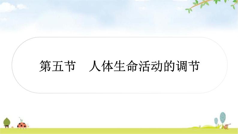 人教版中考生物复习主题四生物圈中的人第五节人体生命活动的调节教学课件第1页