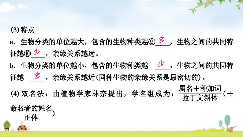 人教版中考生物复习主题七生物的多样性第一节生物的多样性教学课件第7页