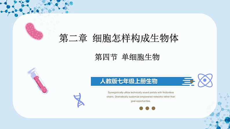 人教版七上生物   2.2.4 单细胞生物 课件+教案+练习+导学案01