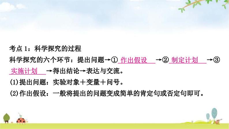 人教版中考生物复习主题十科学探究教学课件第4页