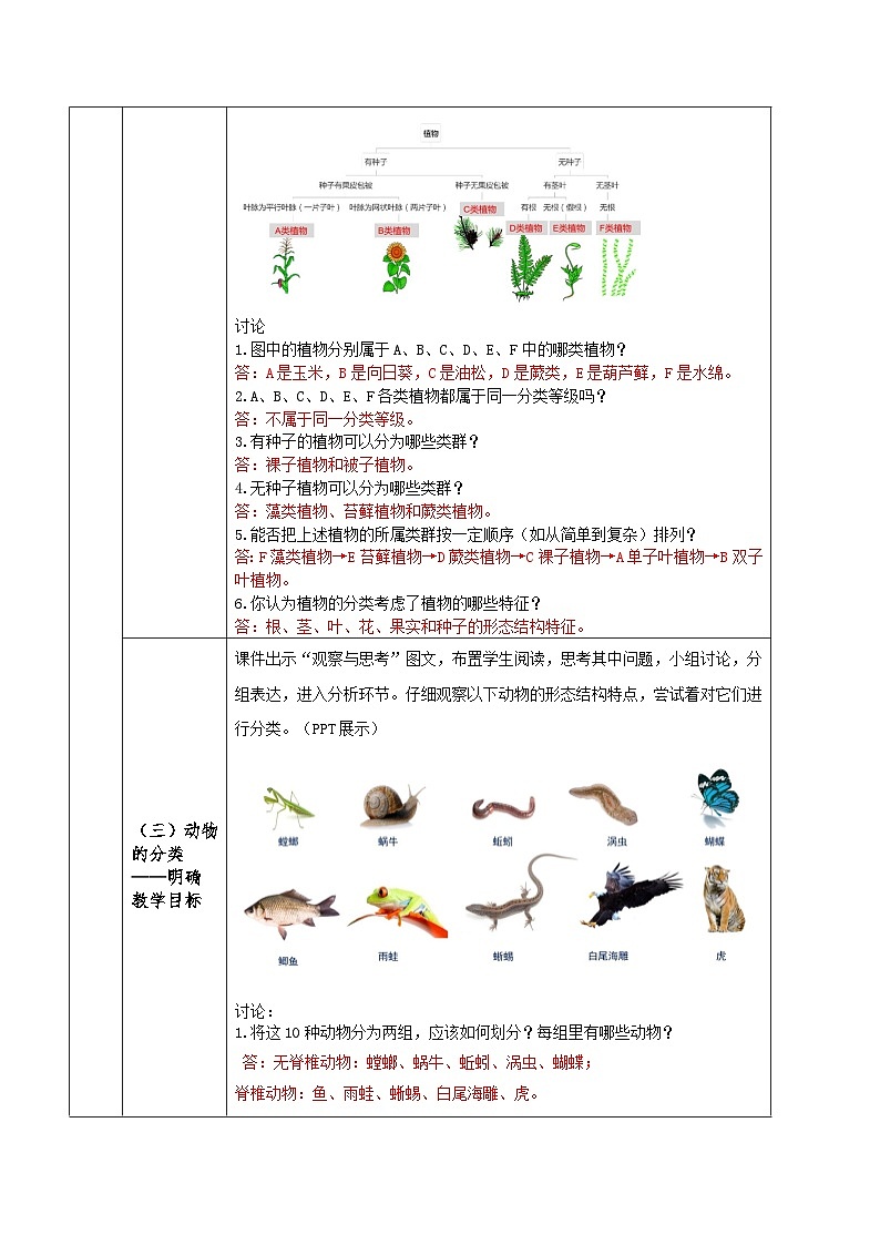 人教版八年级上册6.1.1《尝试对生物进行分类》课件+教案+导学案+分层作业02