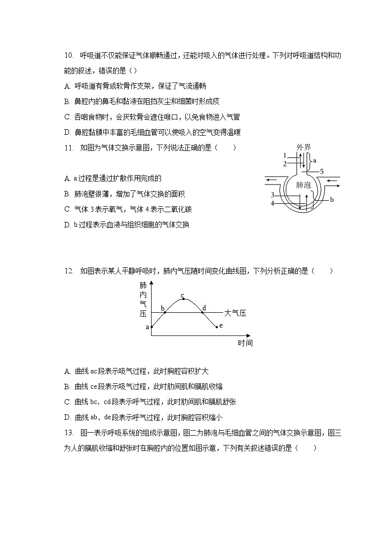 山东省日照市开发区2022-2023年七年级下学期期末考试生物试卷（含答案）第3页