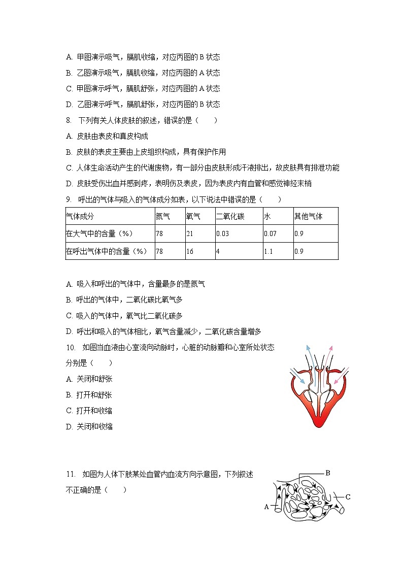 2022-2023学年山东省济南市槐荫区七年级（下）期末生物试卷（含解析）第3页