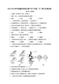 2022-2023学年福建省龙岩市漳平市八年级（下）期中生物试卷（含解析）