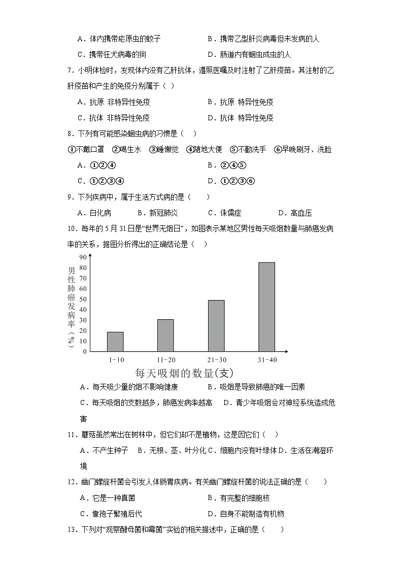 山东省淄博市周村区2022-2023学年七年级下学期期末生物试题（含答案）第2页