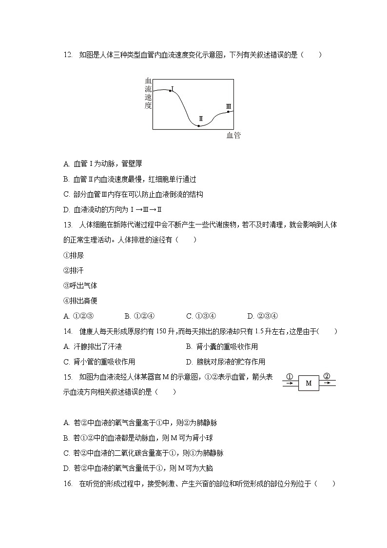 河南省开封市杞县2022-2023学年七年级下学期期末生物试卷（含答案）第3页