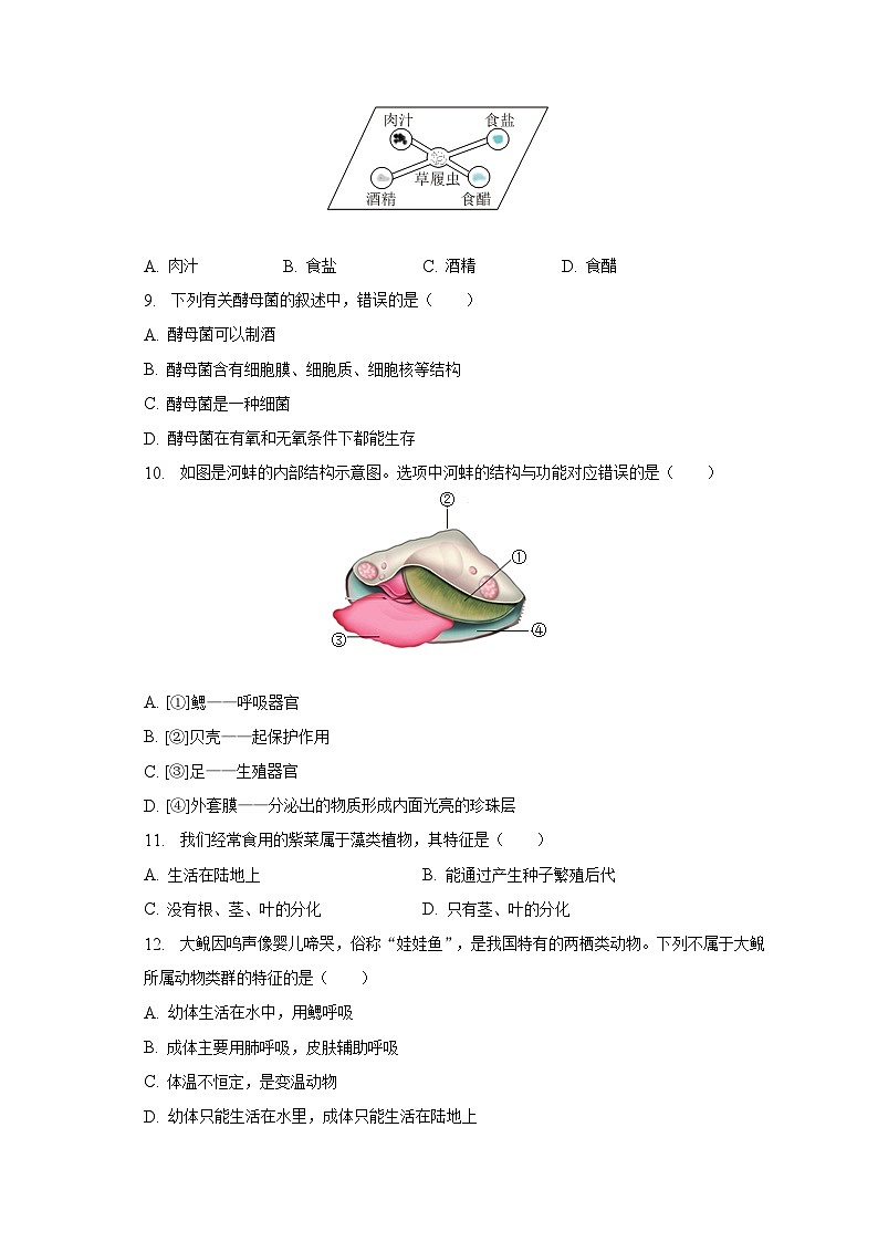 2022-2023学年陕西省延安市富县七年级（下）期末生物试卷（含解析）02