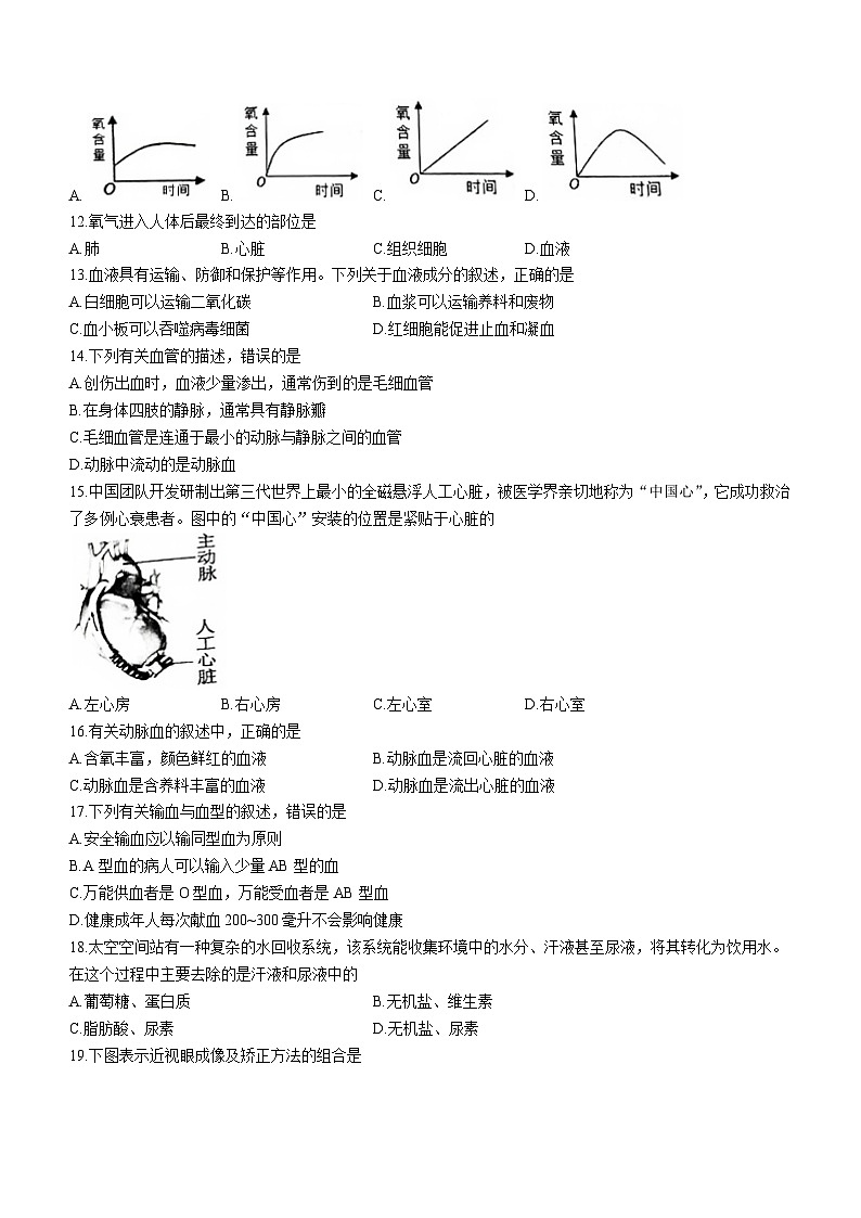 内蒙古赤峰市2022-2023学年七年级下学期期末生物试题（含答案）03