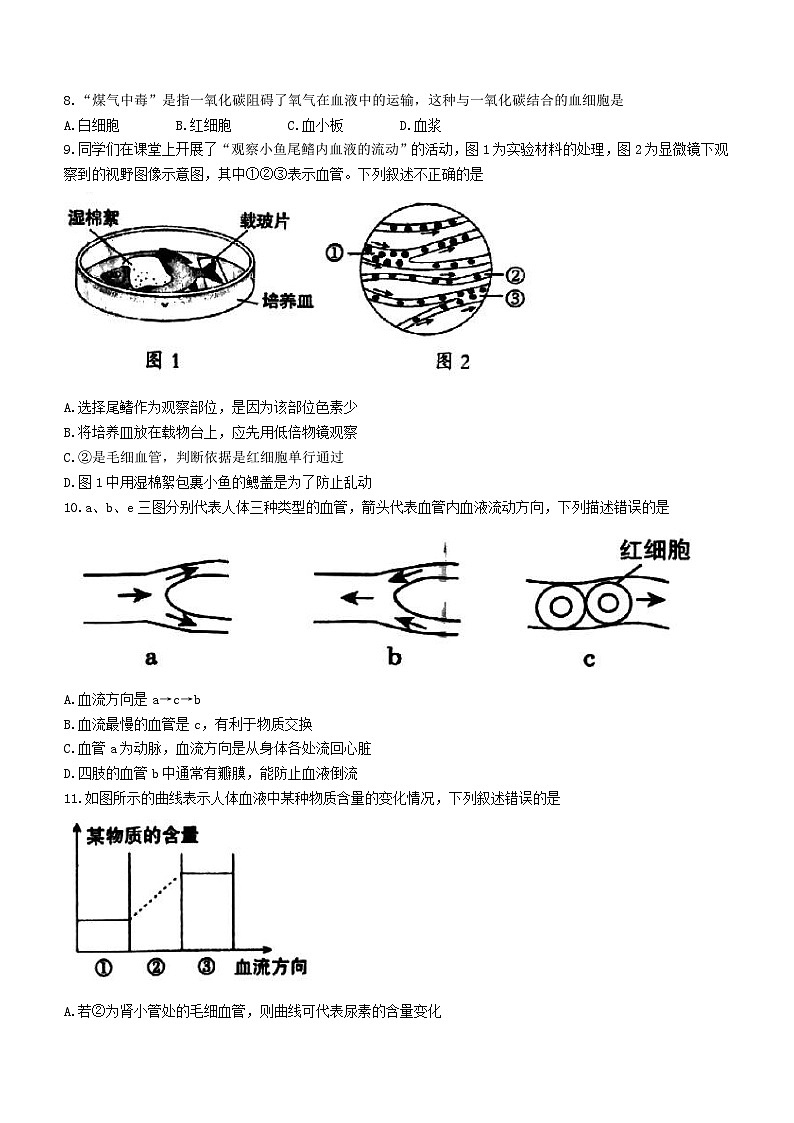 内蒙古呼和浩特市2022-2023学年七年级下学期期末生物试题（含答案）02