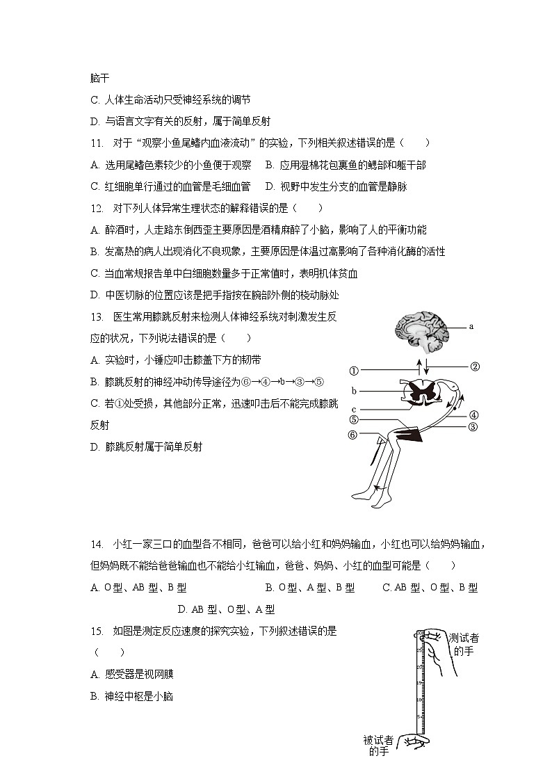 2022-2023学年山西省吕梁市孝义市七年级（下）期末生物试卷（含解析）03