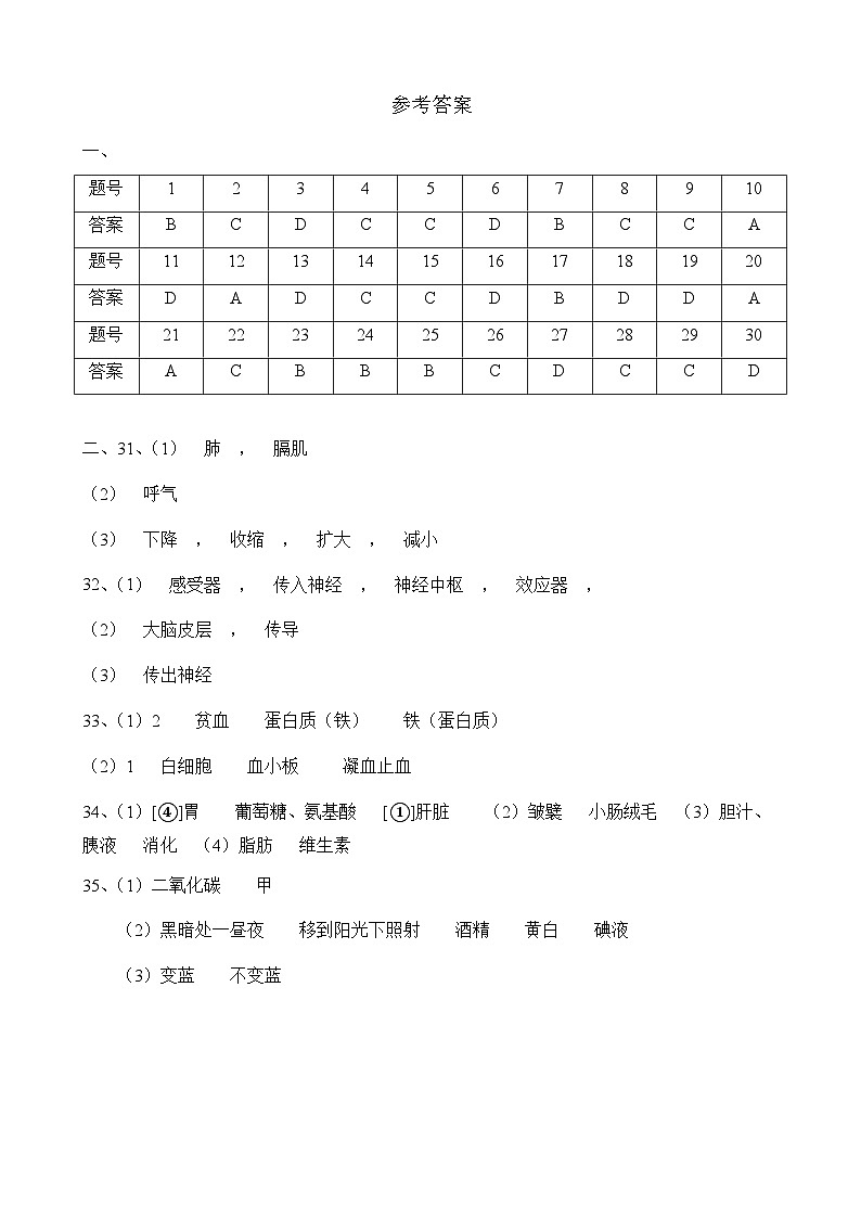 生物答案第1页