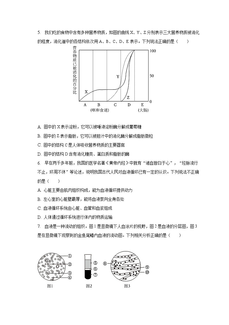 广西南宁市银海区三雅学校2022-2023学年七年级下学期期末生物试卷（含答案）第2页
