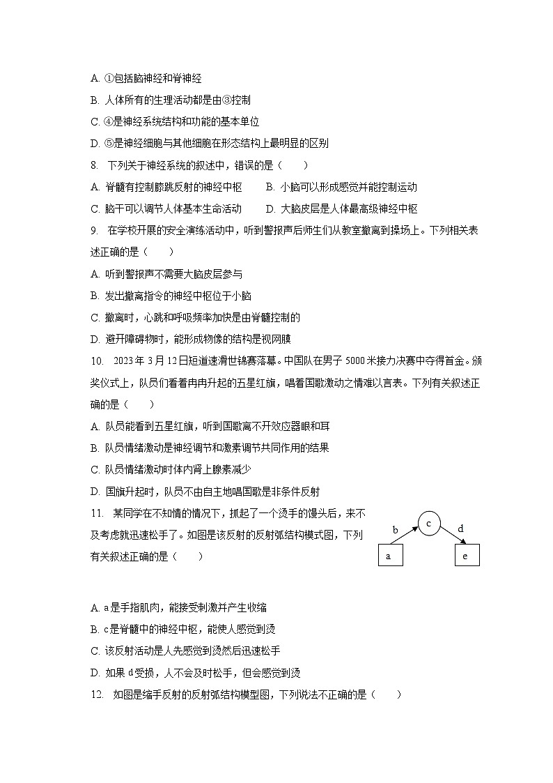 2022-2023学年山东省威海市文登区七年级（下）期末生物试卷（五四学制）（含解析）第2页