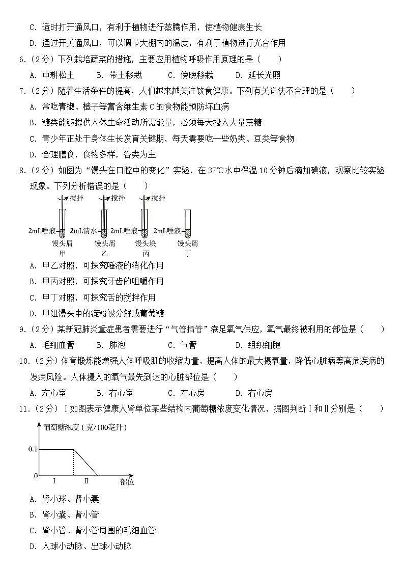 2023年山东省聊城市中考生物试卷【附答案】02